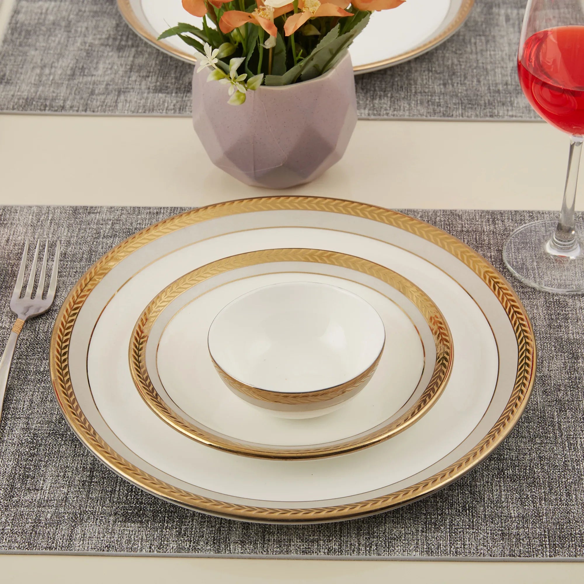 Amour Diana Bone China Veg Bowl 10 Cm in White Colour - HomeTown