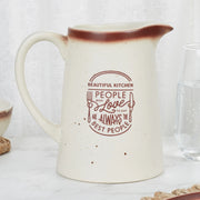 Beautiful Kitchen Studio Pottery Stoneware Water Jug in Beige Colour - HomeTown