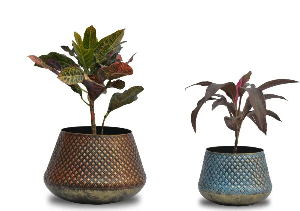 Planter Metal Royal Maratha Small by Vedas - HomeTown