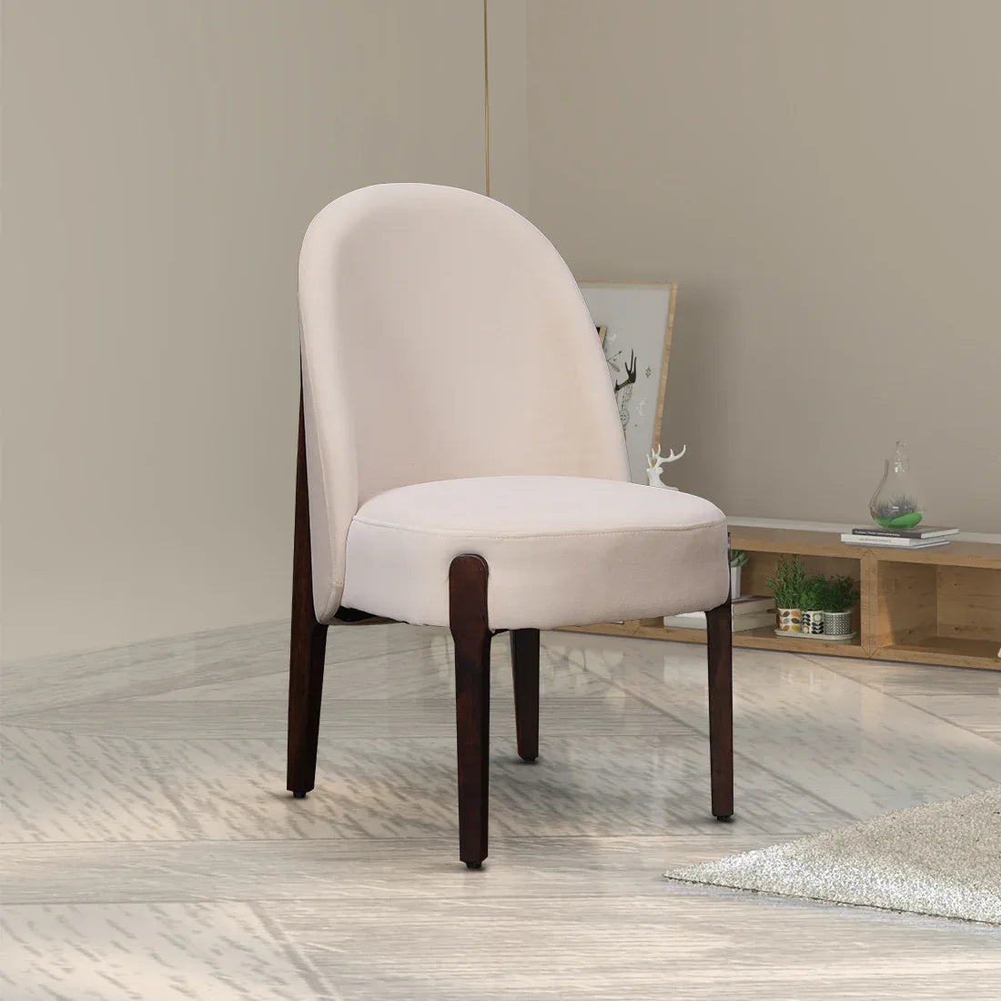 Cressida Solidwood Dining Chair Set Of 2 in Walnut Colour - HomeTown