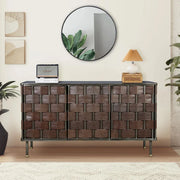 Theodore Metal Sideboard in Walnut Colour - HomeTown