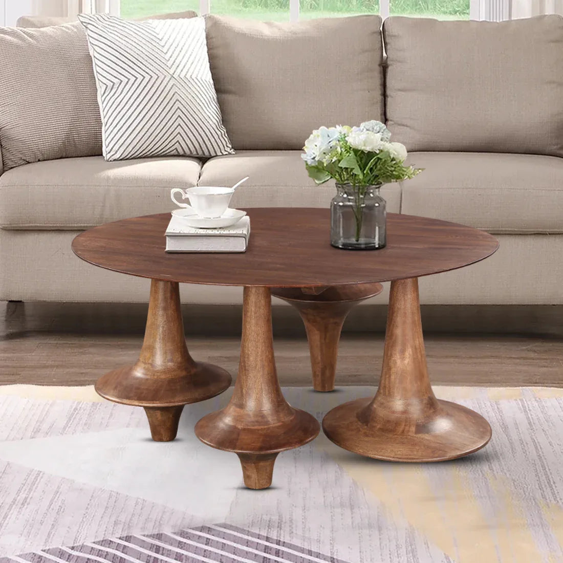 Arlo Solidwood Center Table in Brown Colour - HomeTown