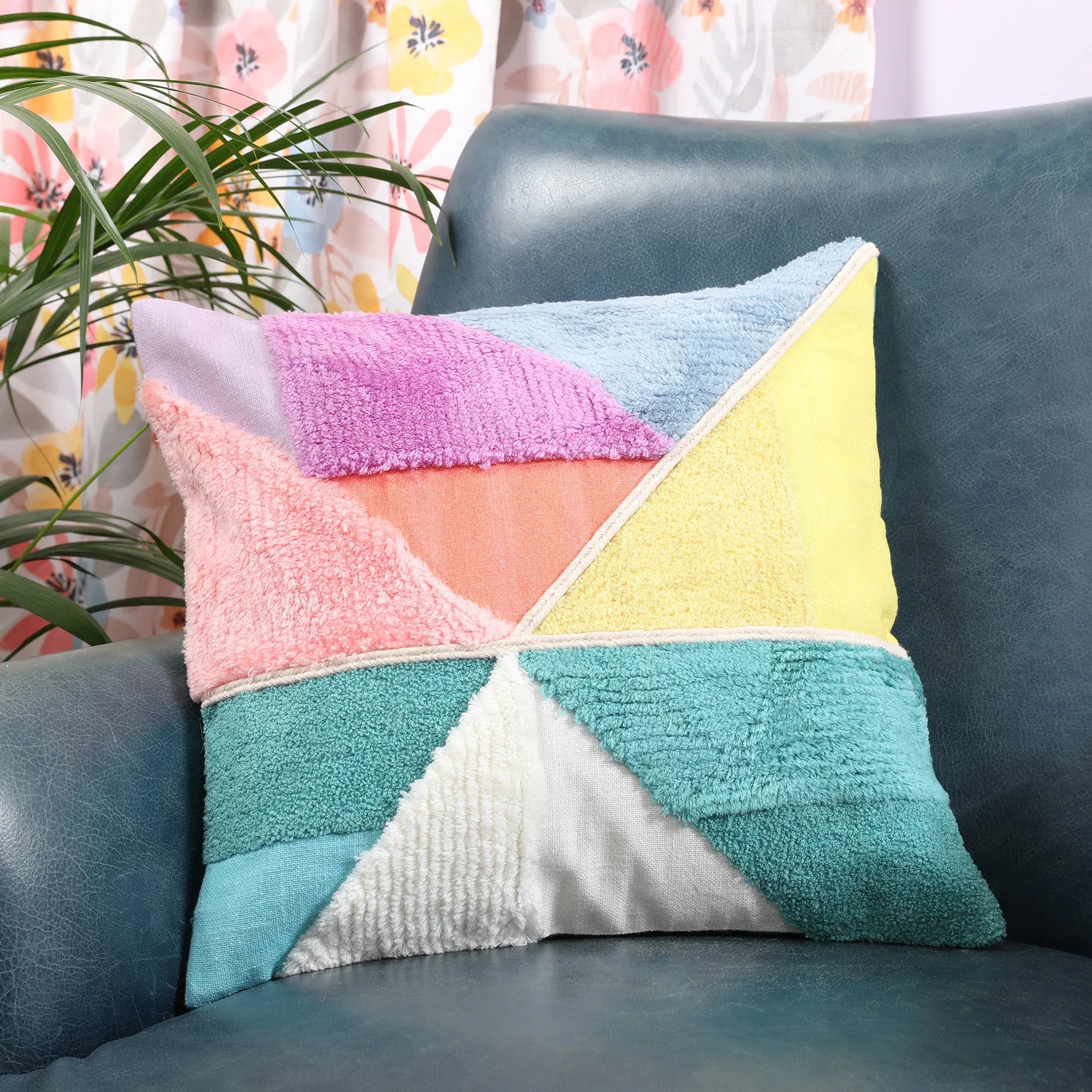 Pop Modern Cotton Cushion Cover 40x40 cm in Multi Colour - HomeTown