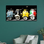 Simon Scooter Glossy Mdf Print Painting 100x50 Cm in Black And Multi Colour - HomeTown