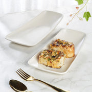 Minto Melamine Slanted Platter Set of 2 in Beige Colour - HomeTown