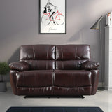 Charles Half Leather | 2 Seater Recliner | Burgundy