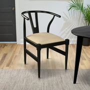 Kira Solidwood Wishbone Chair in Walnut Colour - HomeTown