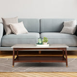Dante Solid Wood Center Table in Walnut Colour