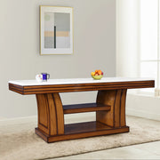 Dewsbury Solid Wood Six Seater Table in Beige Colour - HomeTown