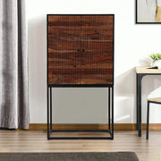 Sven Sheesham Wood(Rosewood) Storage Cabinets in Natural Sheesham & Black Colour - HomeTown
