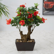 Ilana Faux Hibiscus Ceramic Potted Plant 43 Cm in Pink Colour - HomeTown