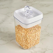 Robusto BPA Free Easy Lock Square Container 800ml in Transparent & White Colour - HomeTown