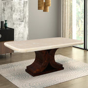 Delphine Six Seater Dining Table in Walnut Colour - HomeTown