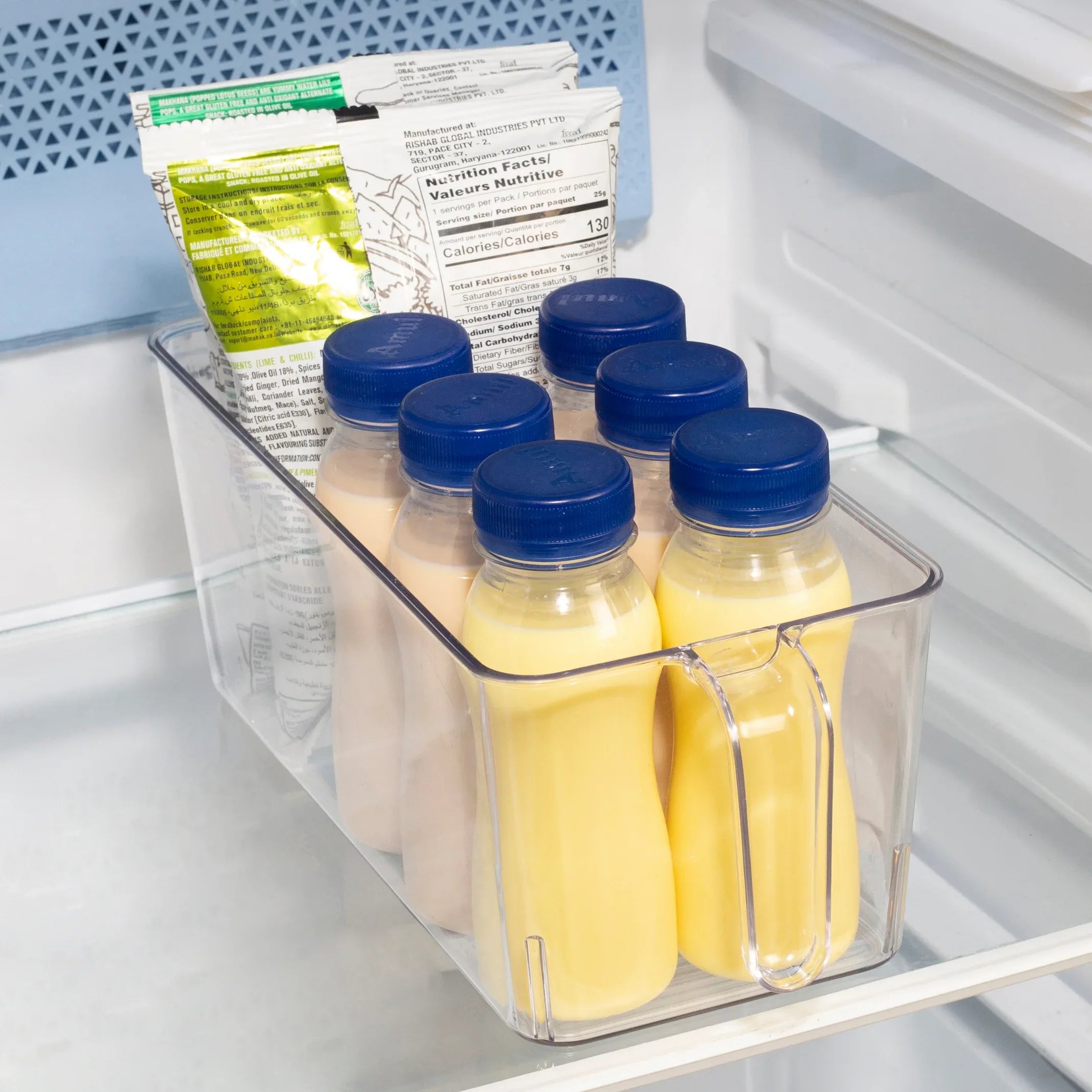 Robusto PET BPA Free Small Fridge Organizer with Front Handle in Transparent Colour - HomeTown