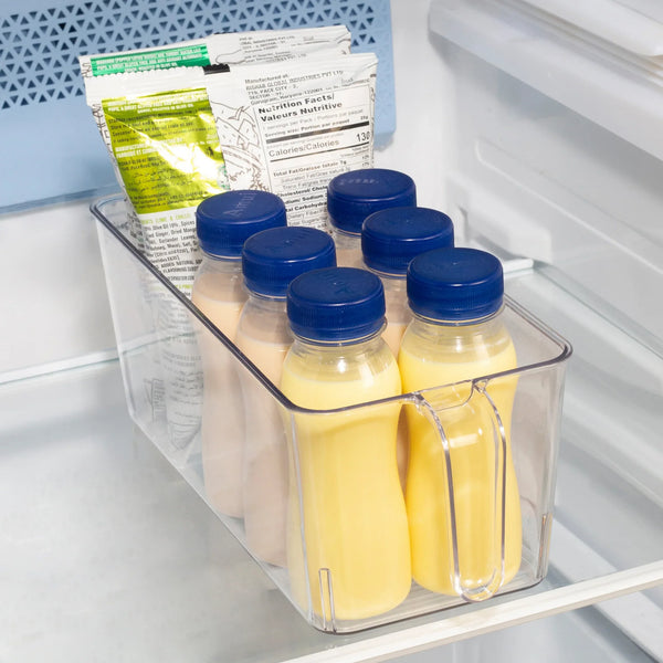 Robusto PET BPA Free Small Fridge Organizer with Front Handle in Transparent Colour dimensions