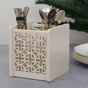 Laser Engineered Wood Cutlery Holder in Multi Colour - HomeTown