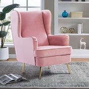 Charm Velvet Arm Chair in Blush Pink Colour - HomeTown