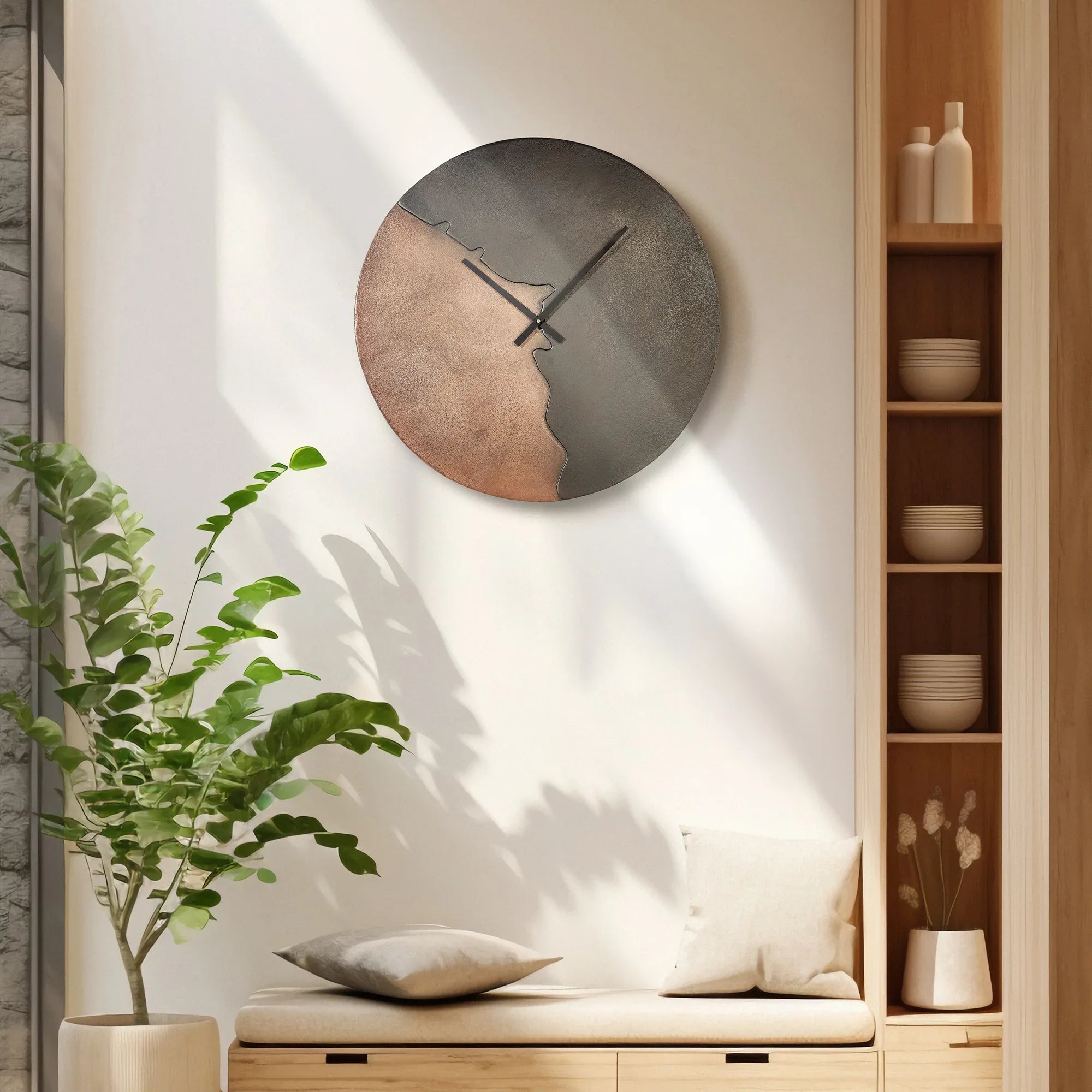 Magna Metal Clocks 58 Cm in Copper Colour - HomeTown