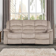 Bradford Fabric Three Seater Recliner in Beige Colour - HomeTown