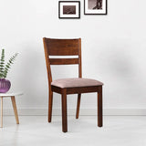 Hopton Solidwood Dining Chair Set of 2 in Walnut Colour