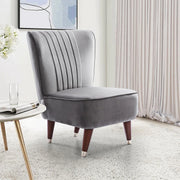 Jane Velvet Accent Chair in Dark Grey Colour - HomeTown