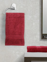 Paradiso Cotton Set Of 2 Hand Towel 40X60 Cm 500 Gsm in Burgundy Colour - HomeTown