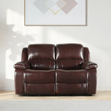 Rhine Half Leather 2 Seater Electric Recliner Sofa in Brown Colour