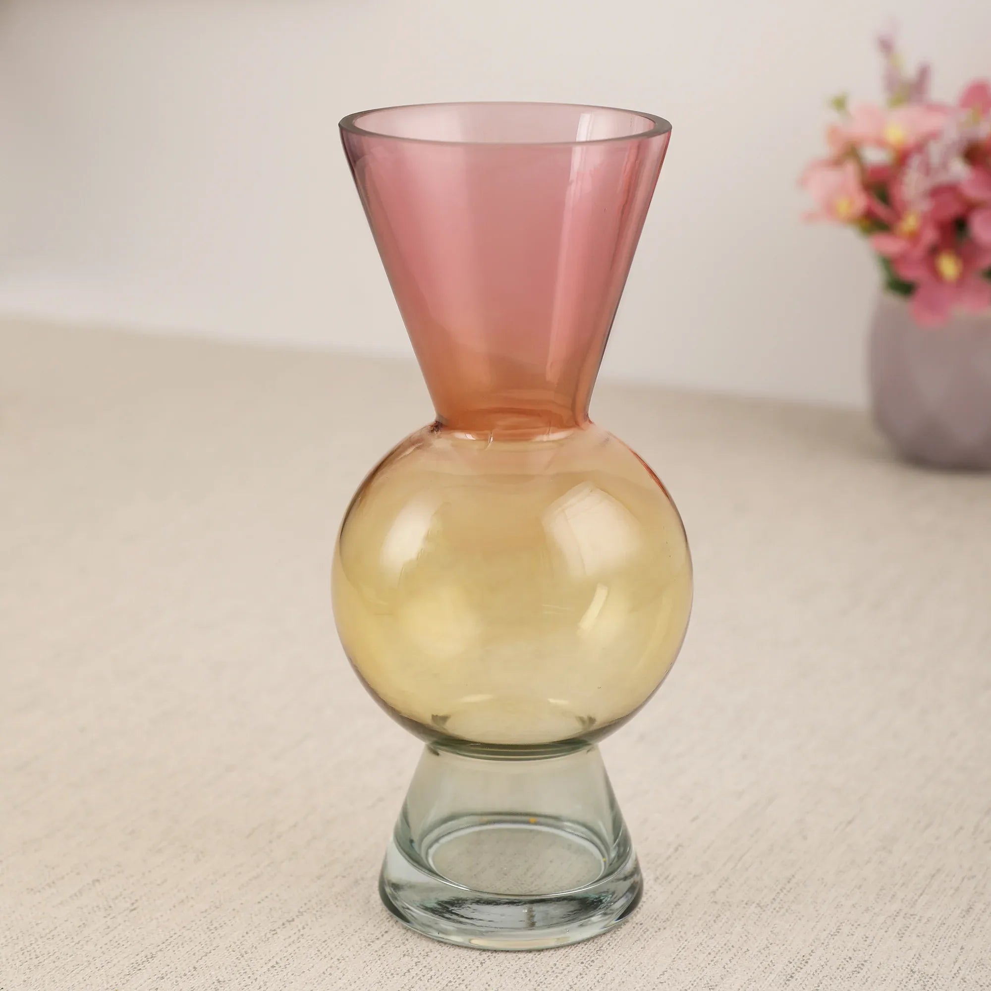 Monique Pop Glass Vase 20Cm in Multi Colour - HomeTown