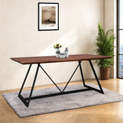 Axel Six Seater Dining Table in Natural Sheesham Colour - HomeTown