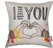 Digital Print Cushion Cover 40X40 Cm In Multi Colour Trims By Sivya - HomeTown