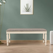 Wisp Rubber Wood Dining Bench in Antique White Colour - HomeTown