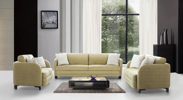 Grace Fabric 4 Seater Sofa Olive dimensions