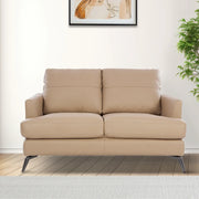 Soren Half Leather Two Seater Sofa in Mushroom Colour - HomeTown