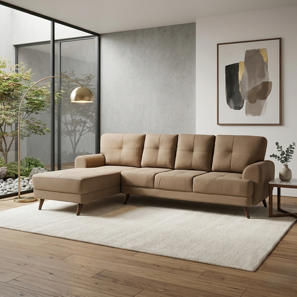 RIGA LYRA FAB LOUNGER LARGE BROWN RH