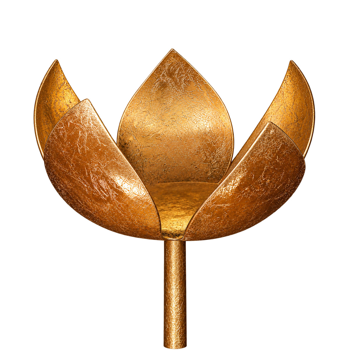 CGI Luxe Utsav Lotus Goblet B Tea Light Gold Finish | 9X9X25.5 cm
