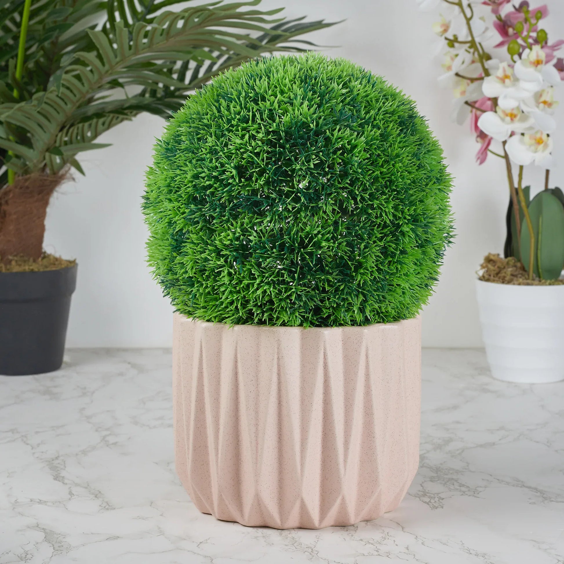 Ilana Artificial Grass Decorative Ball Dia 28Cm in Green Colour - HomeTown