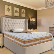 Club Class Natura Orthopedic Spine Support Pocket Spring Double Mattress 72x48x8 Inch in Grey Colour - HomeTown