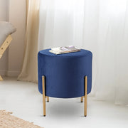 Elysia Fabric Ottomans in Blue Colour - HomeTown
