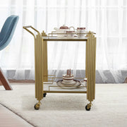 Giove Metal Serving Trolleys in Gold Colour - HomeTown