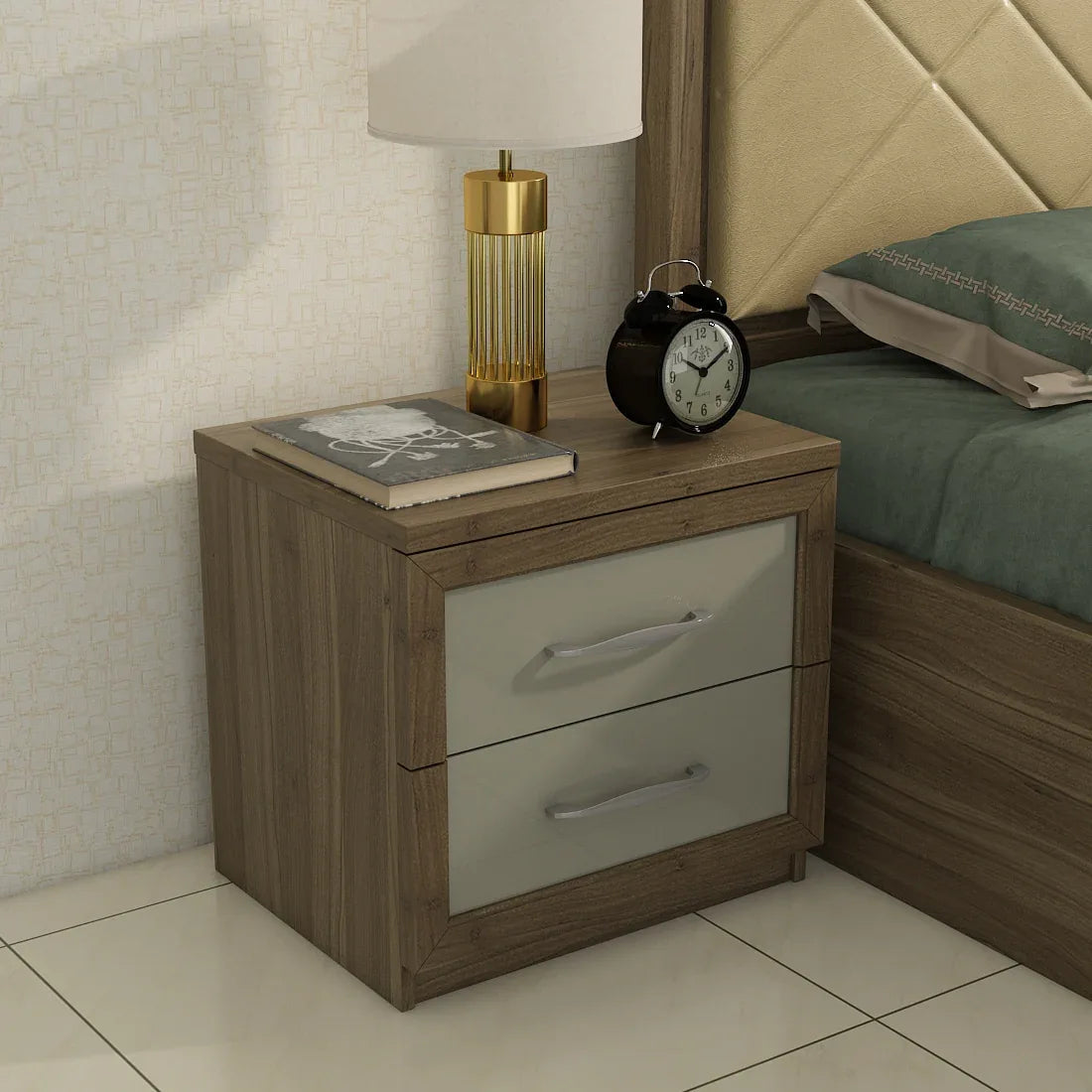 Petra Night Stand in Walnut Colour - HomeTown