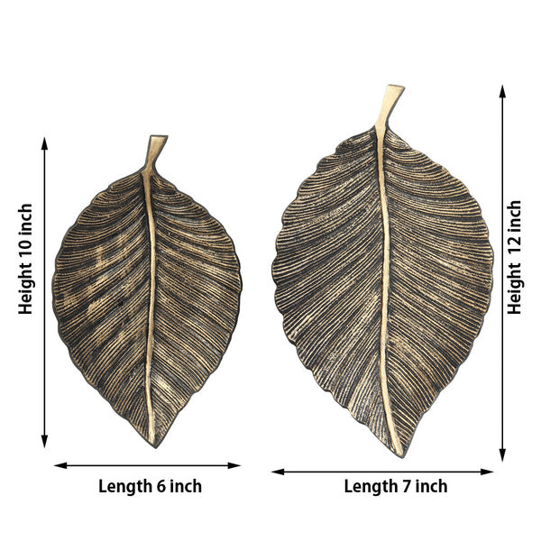 De Massion Leafy Affair- the Black Gold Tray Set dimensions