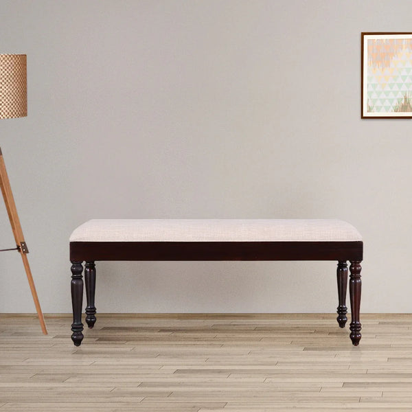 Royal Mango Wood Dining Bench for 6 Seater in Dark Walnut Colour dimensions