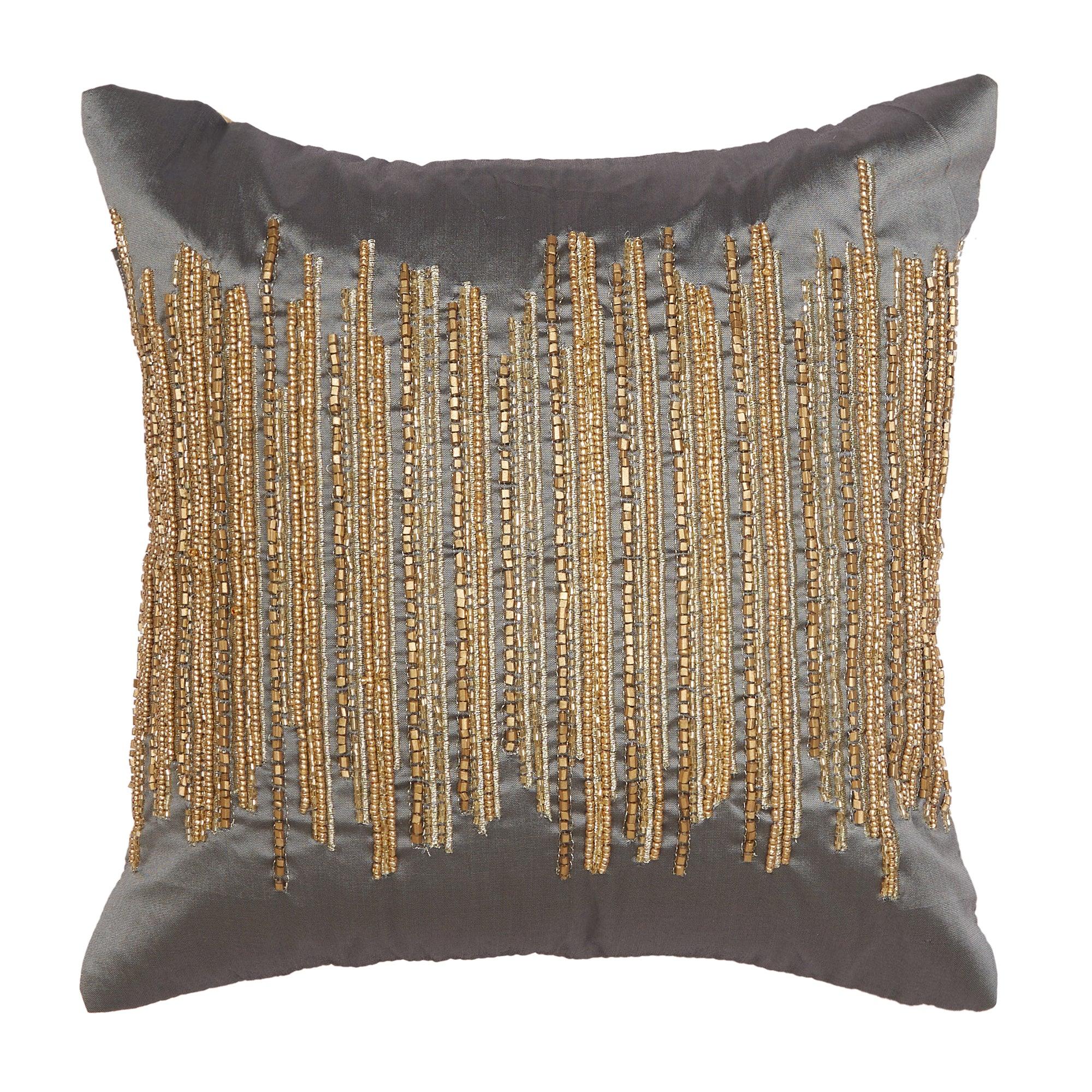 Modern Chic Polyester Cushion Cover 30x30 cm in Grey Colour - HomeTown