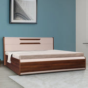 Canterbury King Size Bed with Box Storage in Fortune Walnut Colour - HomeTown