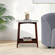 Dante Solid Wood Side Table in Walnut Colour - HomeTown