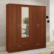 Ultima 4 door wardrobe in Walnut Finish - HomeTown