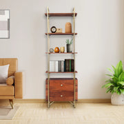 Alviya Book Shelves in Natural & Gold Colour - HomeTown