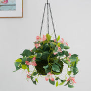 Ilana Faux Hanging Bougainvillea With Pot 54 Cm in Pink Colour - HomeTown