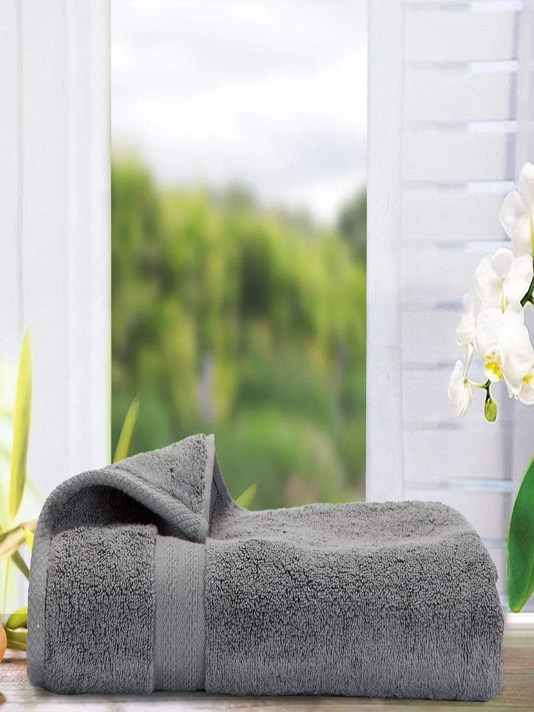 Paradiso Cotton Bath Towel 70X150 Cm 500 Gsm in Grey Colour - HomeTown