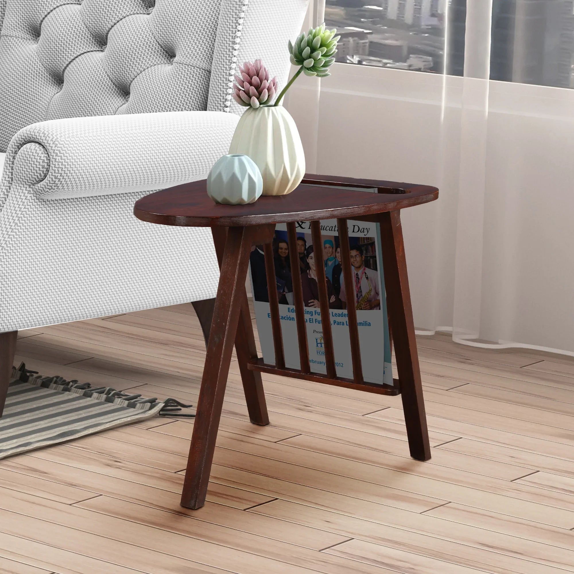 Noel Mango Wood Table in Walnut Colour - HomeTown